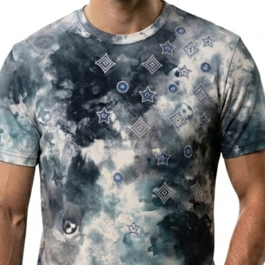 Smoke Print Swarovski T-Shirt