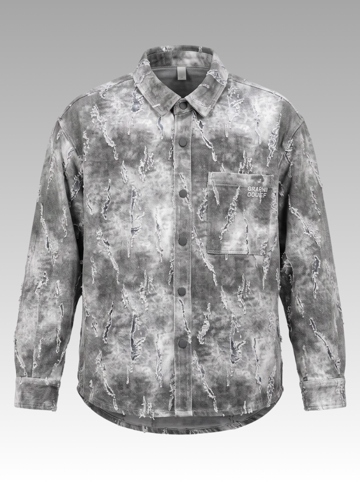 Stylish Faded Textured Denim Shirt