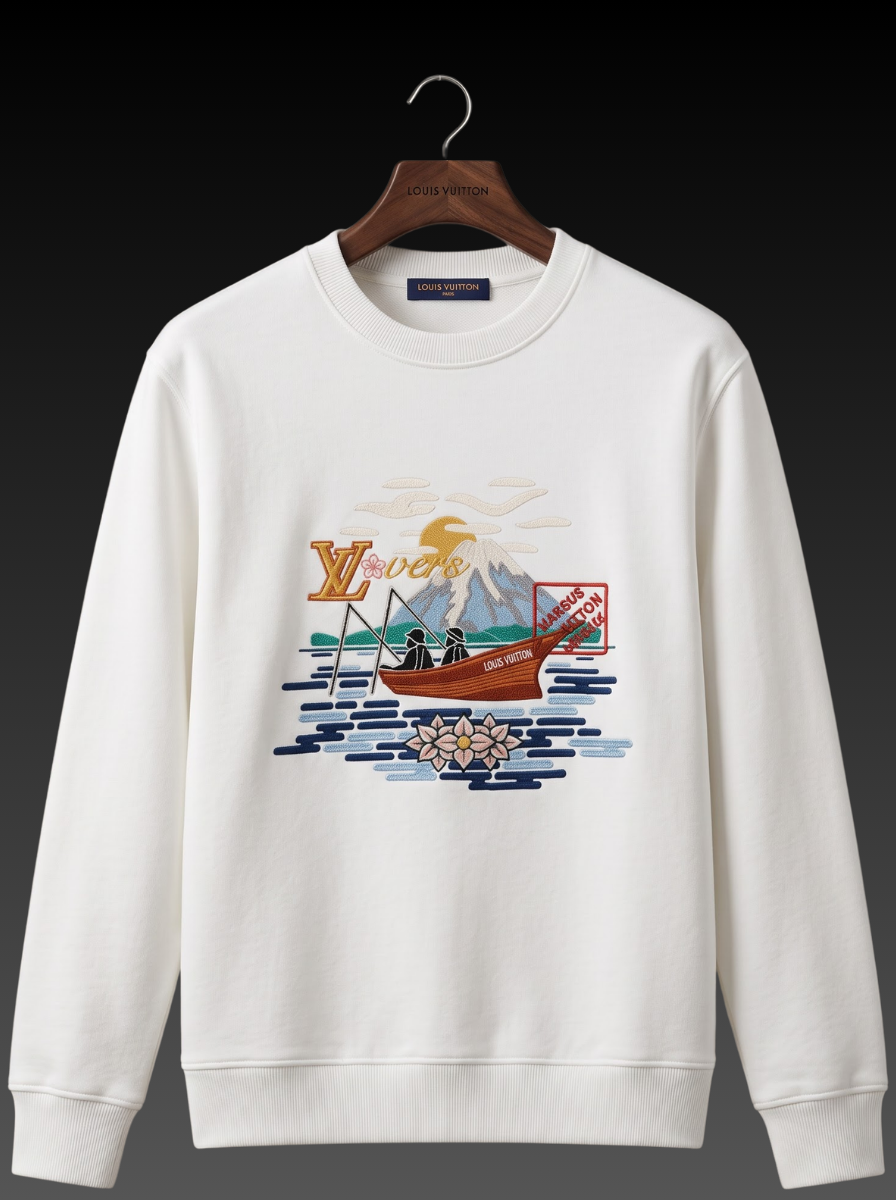 Premium Boat Graphic Print Sweatshirt