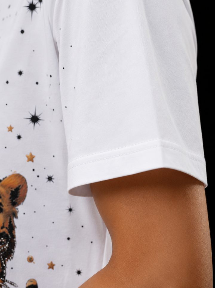 Tiger Family Graphic Print T-Shirt