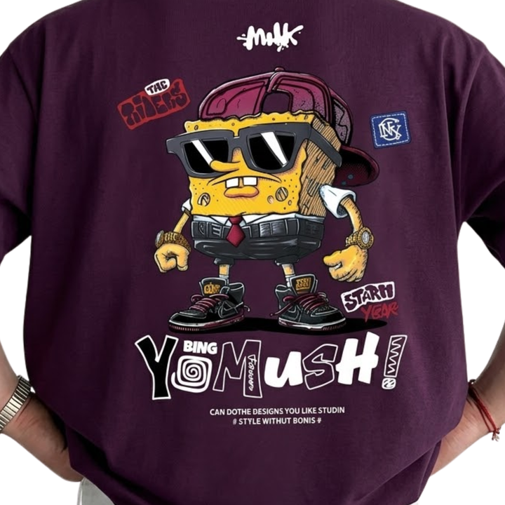 SpongeBob Embroidered Graphic T-Shirt