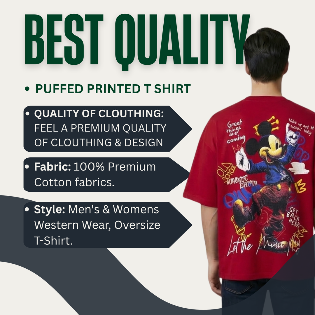 Mickey Mouse Oversized Graphic T-Shirt