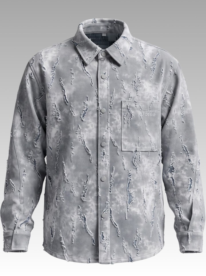Stylish Faded Textured Denim Shirt