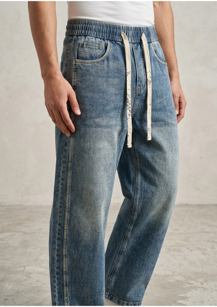 Relaxed Fit Denim Joggers