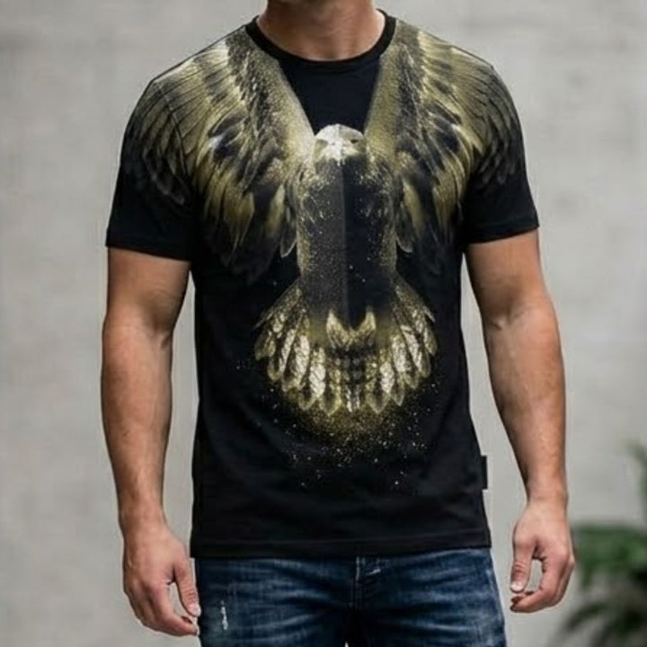 Eagle Swarovski Graphic Oversized T-Shirt