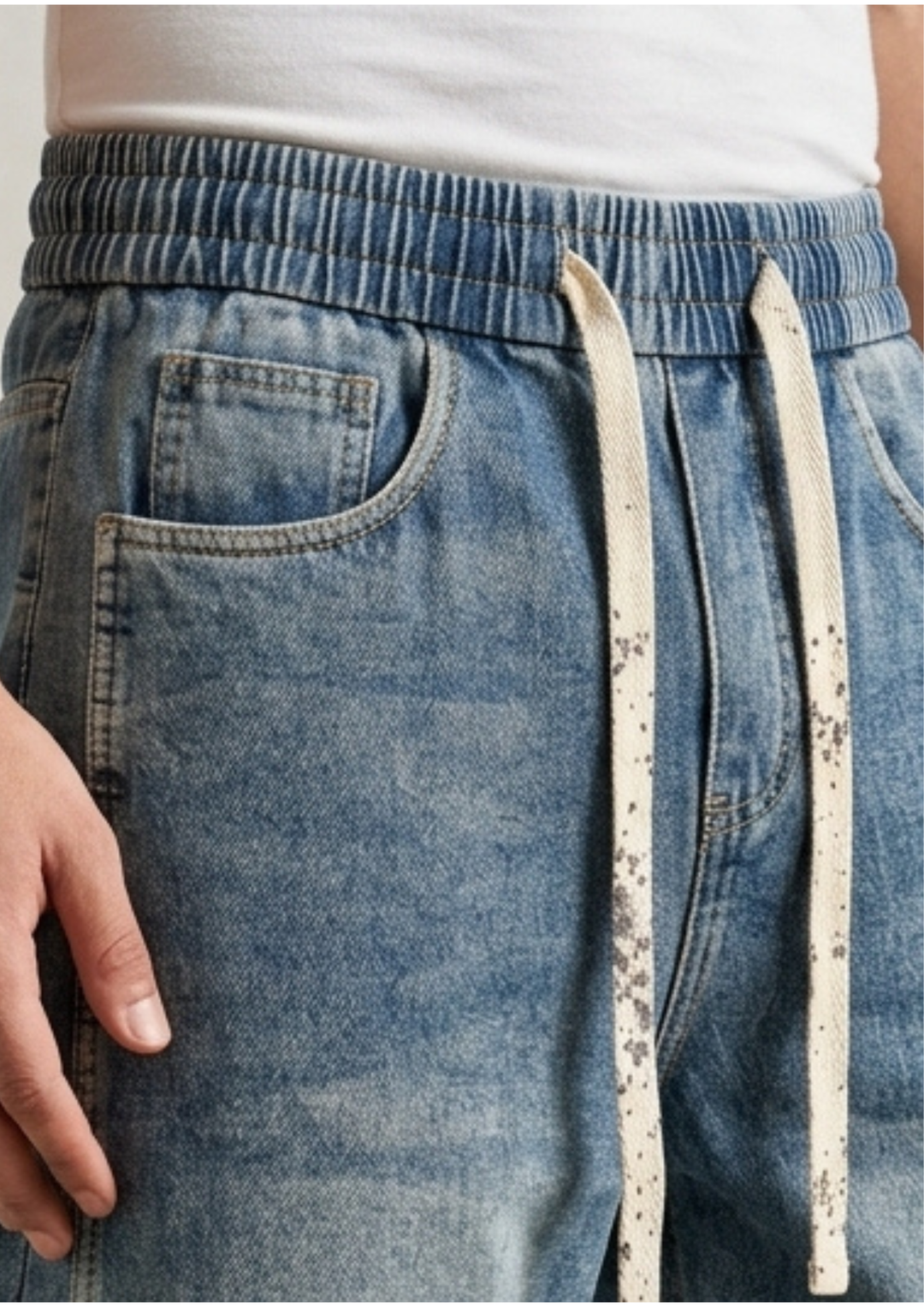 Relaxed Fit Denim Joggers