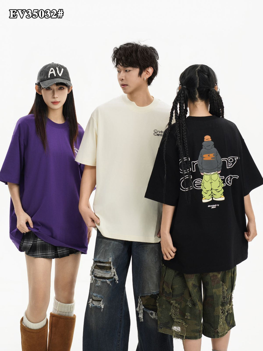3D Puff Print Oversized T-Shirt
