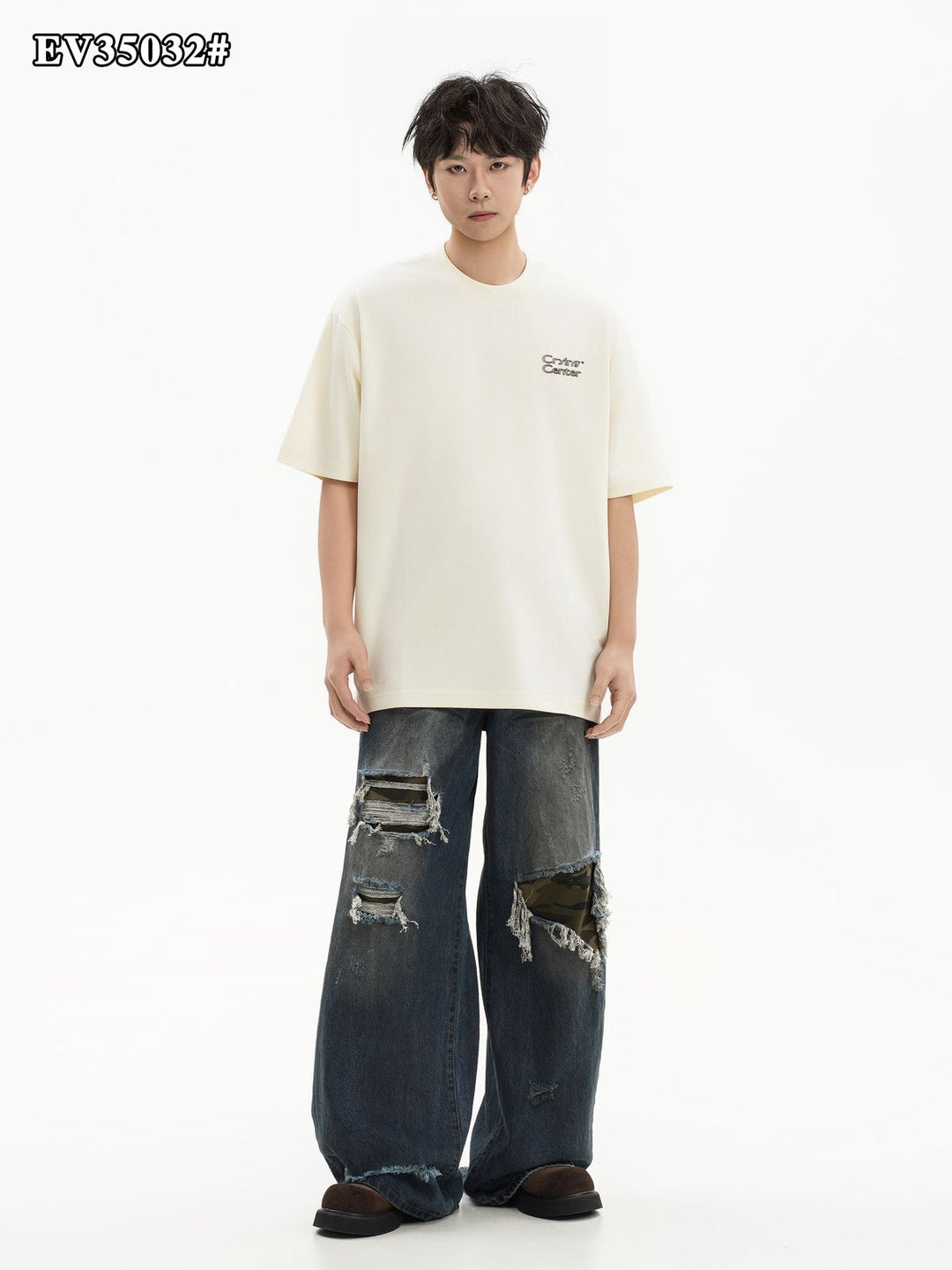 3D Puff Print Oversized T-Shirt