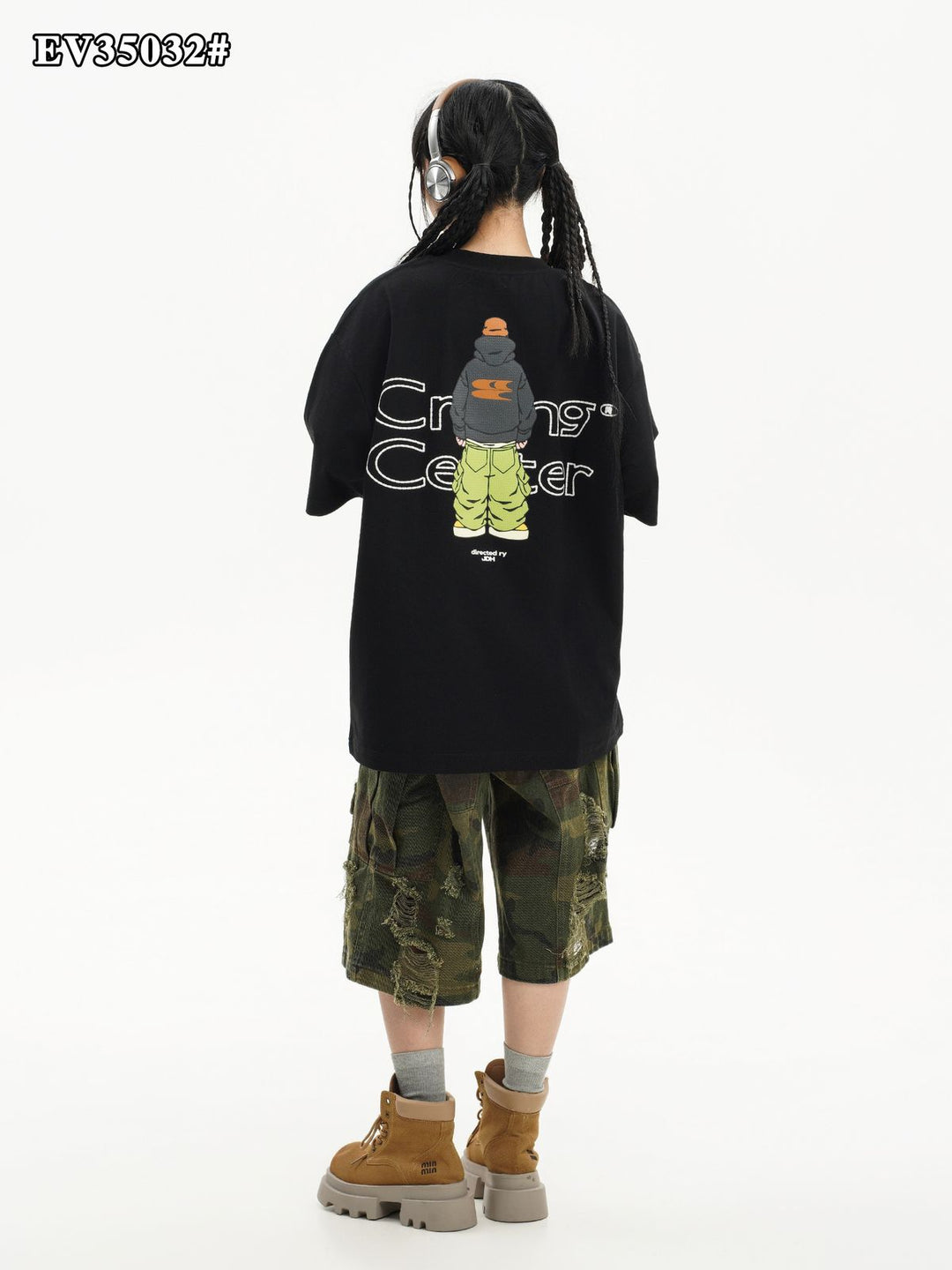 3D Puff Print Oversized T-Shirt