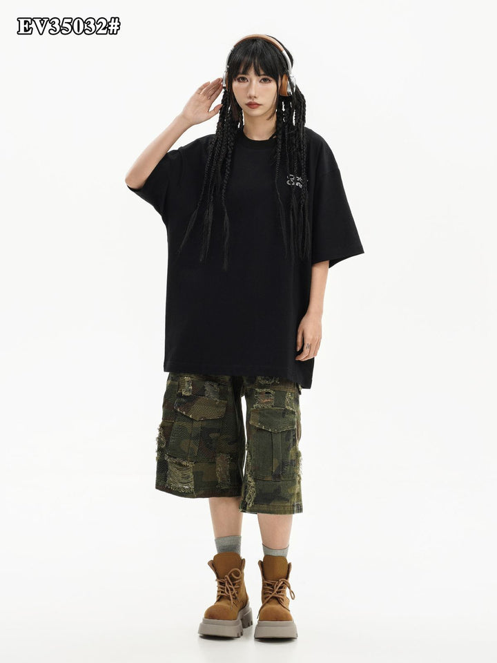 3D Puff Print Oversized T-Shirt