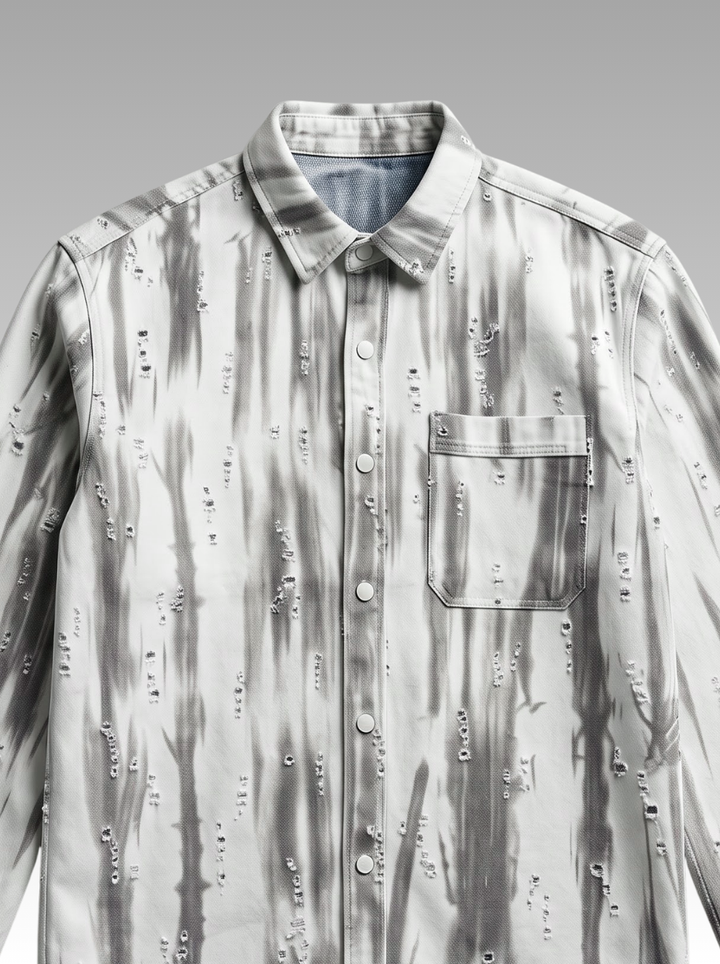 Premium Faded Stripe Denim Shirt
