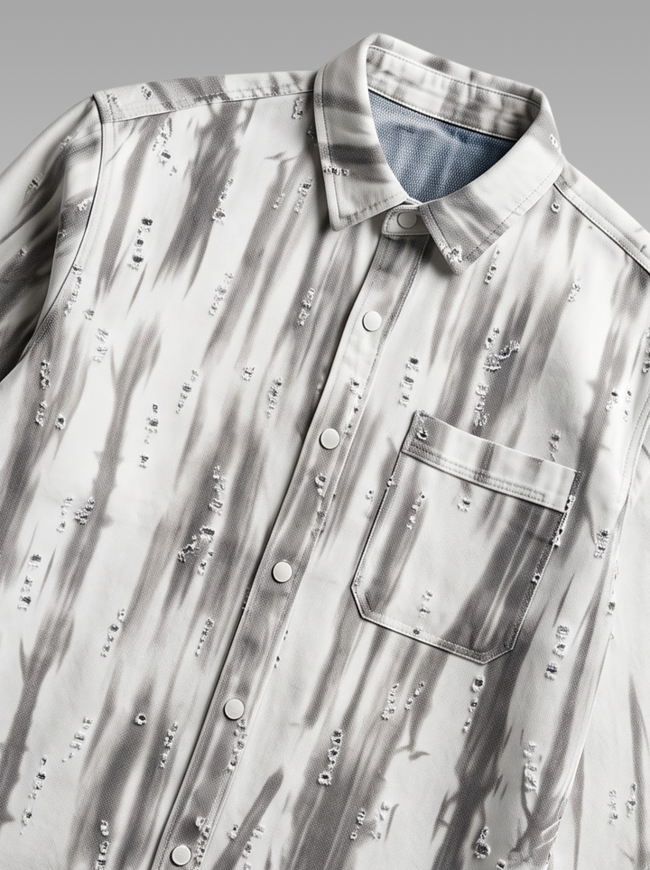 Premium Faded Stripe Denim Shirt