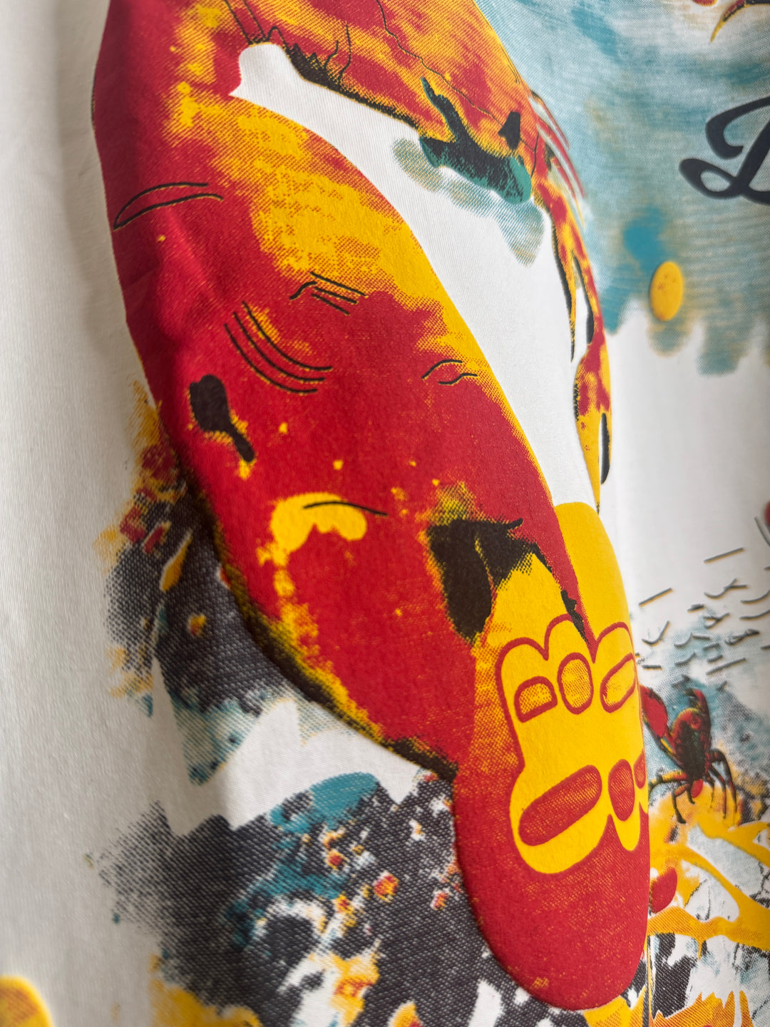 Crab Graphic Puff Print Oversized T-Shirt