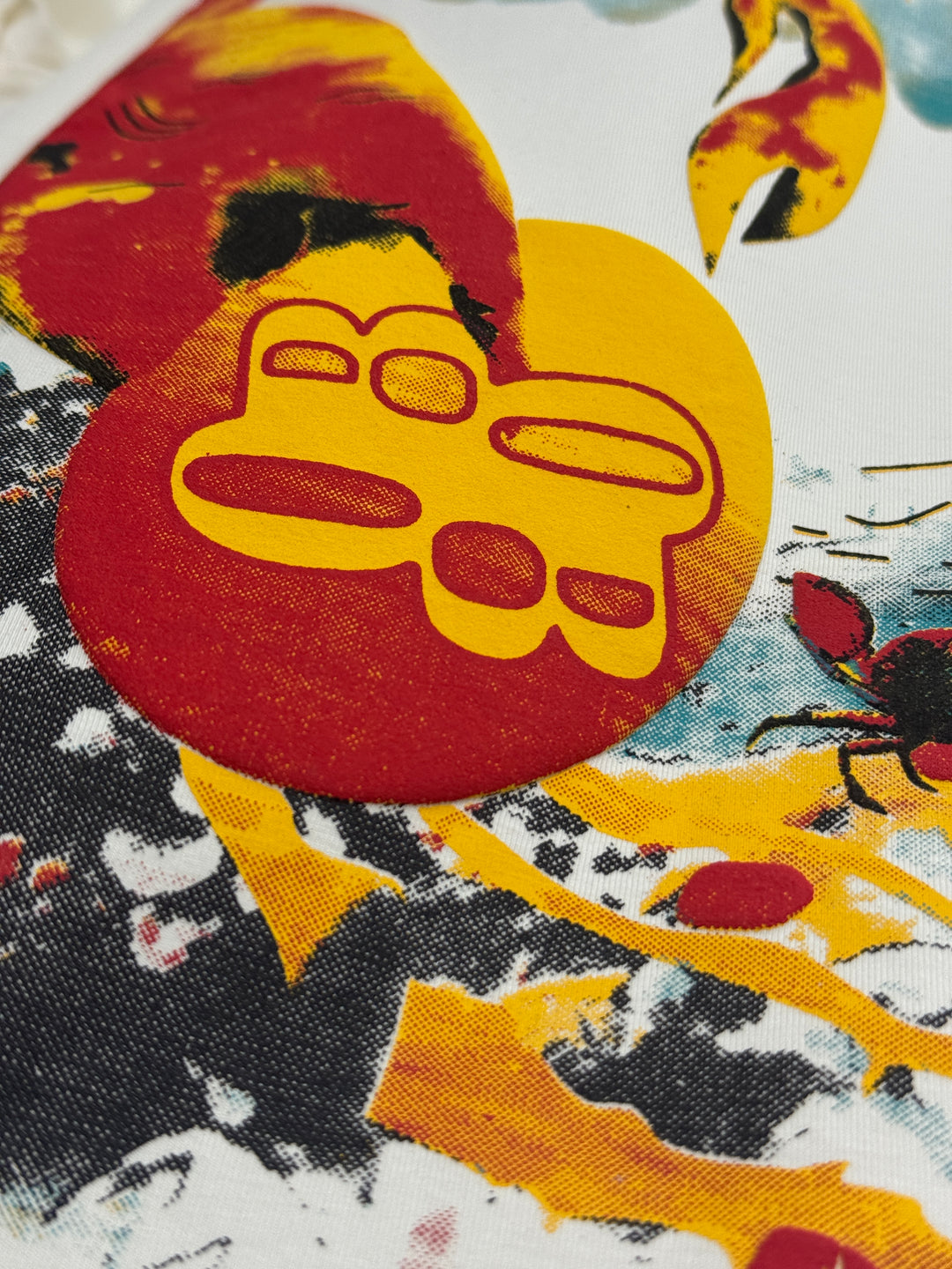 Crab Graphic Puff Print Oversized T-Shirt
