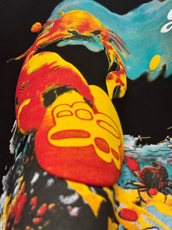 Crab Graphic Puff Print Oversized T-Shirt