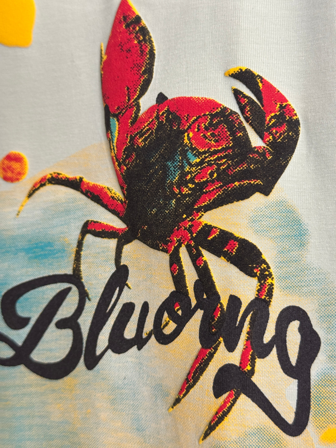 Crab Graphic Puff Print Oversized T-Shirt