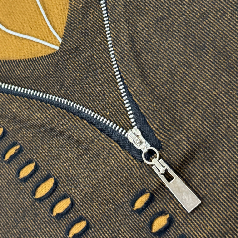 Rugged Zipper Oversized Cotton T-Shirt