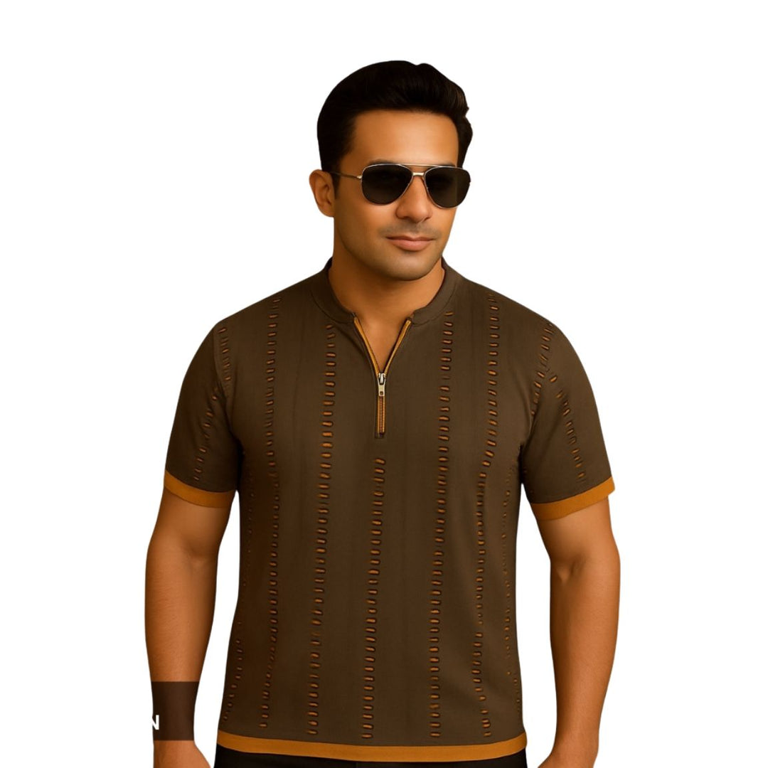 Rugged Zipper Oversized Cotton T-Shirt