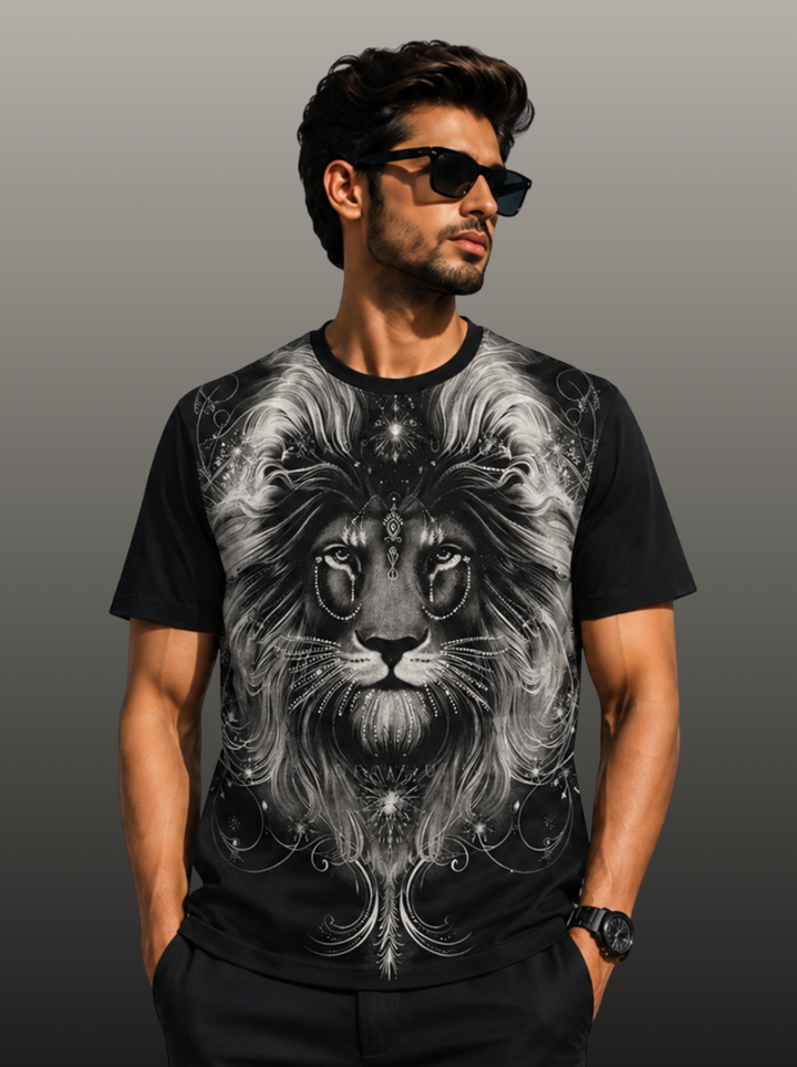 Lion Face Swarovski T-Shirt