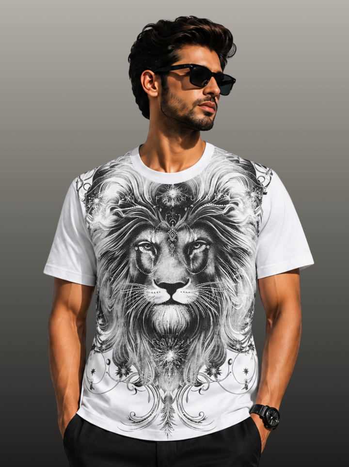 Lion Face Swarovski T-Shirt