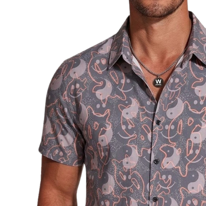 Mauve Grey Pop Art Shirt
