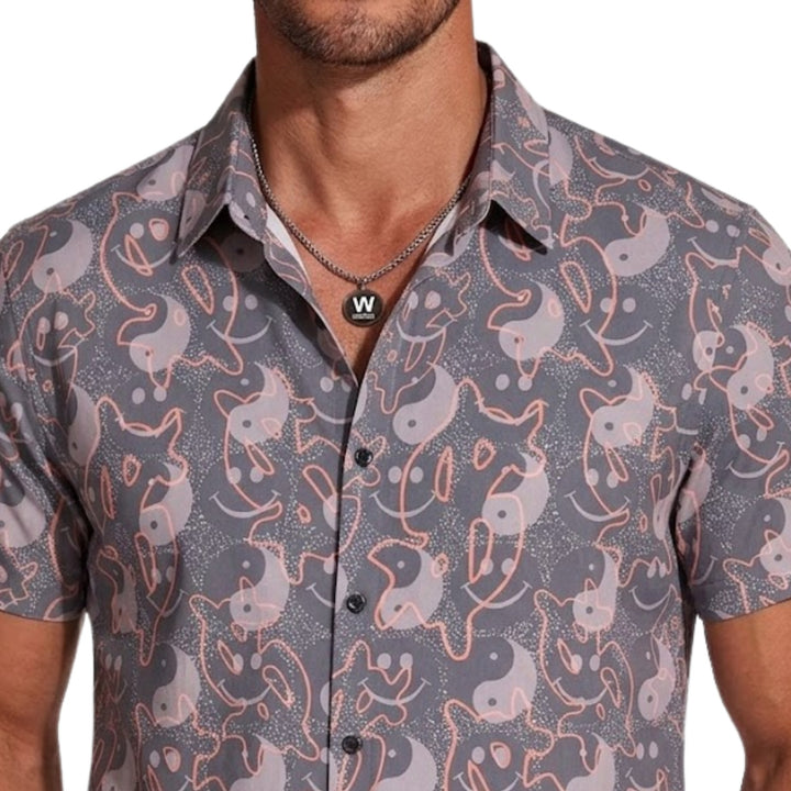 Mauve Grey Pop Art Shirt