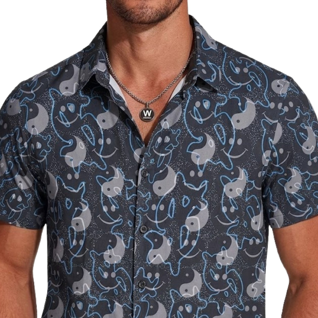 Mauve Grey Pop Art Shirt