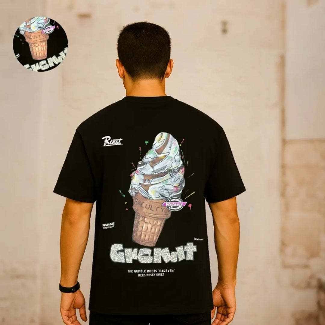 Ice Cream Embossed T-Shirt